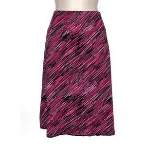 New York & Co A-line printed skirt size L